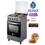 Nunix free standing 4 gas burners with oven cooker- Peacock gas