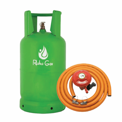 Raha gas 13kg complete- Cylinder with gas + regulator + 2m hosepipe + 2 safety clips from peacock gas
